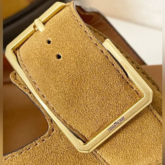 Zadig & Voltaire Alpha Cecilia real suede Sandal in Brown Suede. 40/8.5-9 - Picture 10 of 14